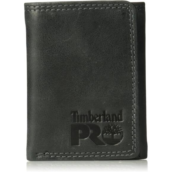 Men's Leather RFID Trifold Wallet with Id Window